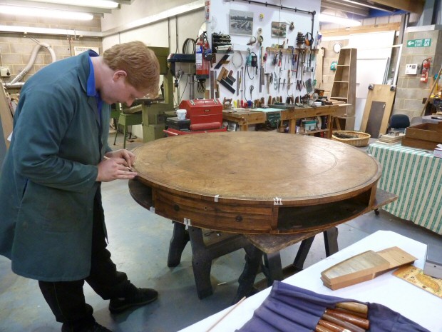 Restoration of Regency Rosewood Drum Table